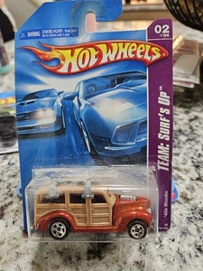 Hot Wheels #118 Team: Surf's Up 2/4 '40s Woodie Tangerine/Tan 2008 con cromo 5 velocidades - Imagen 1 de 3