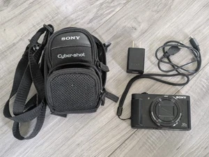 Sony CyberShot DSC HX80 Digital Camera Black 18.2MP WiFi W/Case & 8GB Card - Picture 1 of 14
