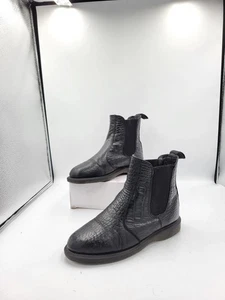 Botas Chelsea Dr. Martens Flora Serpiente Estampado Cocodrilo Cuero Negras Reino Unido Talla 5 - Imagen 1 de 11