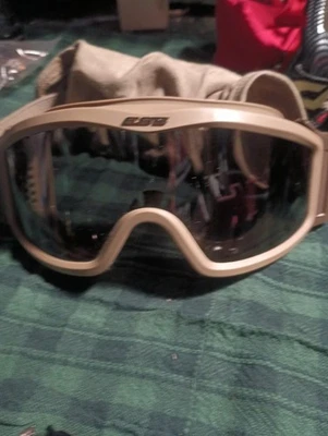 Gafas ESS 740-0500 Desert Tan Profile Series Google lentes transparentes y ahumadas usadas Foto 1 de 2