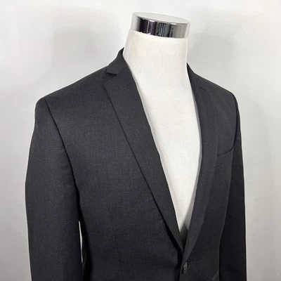 Abrigo deportivo Bar III 40R extra ajustado 100 % lana gris carbón dos botones ventilados Foto 1 de 4