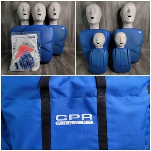 CPR Prompt (5 Pack) Adult Manikins + (2 Pack) Babies Lung Bags + Carry Case Bag - Picture 1 of 22