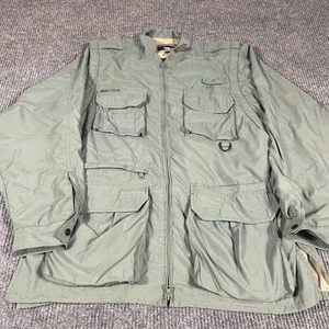 VTG EX OFFICIO Jacket Mens large Green Full Zip Pockets Outdoors Fishing Hunting - Picture 1 of 16