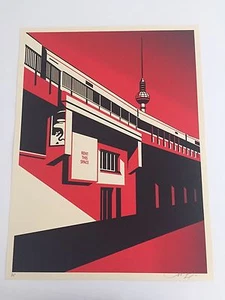 Shepard Fairey, "Berlin Tower" (OBEY) Poster (Red), 2011 - Picture 1 of 1