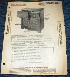 SILVERTONE RADIO-PHONO COMBINATION - 4 MODELS (SAMS PHOTOFACT 64-10) - Picture 1 of 1
