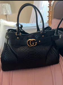 GUCCI Python xLarge GG Running Tote Black - Picture 1 of 1