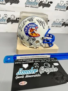 2001 PRO BOWL HOF SIGNED MINI HELMET BRIAN URLACHER TIM BROWN LYNCH +8-XG COA - Picture 1 of 16