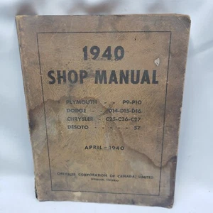 1940 Shop Manual Plymouth Dodge Chrysler Desoto WM3632 Chrysler Windsor Canada - Picture 1 of 18