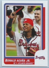 2021 Topps Throwback Thursday Ronald Acuna Jr. #118 1986-87 Topps Hockey Braves