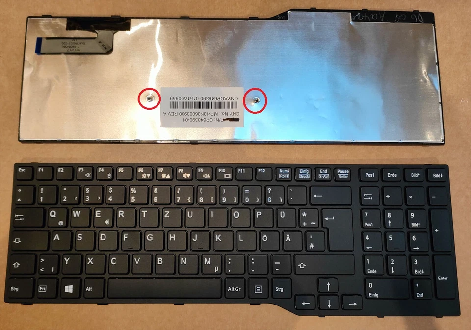 Teclado Fujitsu Siemens Lifebook A357 A359 A555 AH544 QWERTZ DE Keyboard