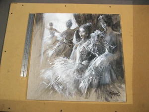 Michel Guyon Painting 16"x16" - Picture 1 of 4