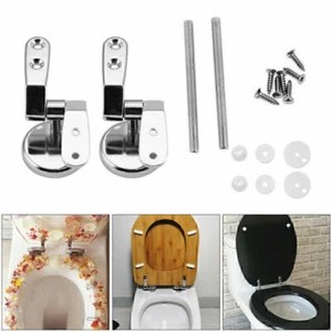 Befestigungs Set Ersatz Scharniere WC Sitz Deckel Edelstahl Toilettensitz DIY XY - Bild 1 von 12