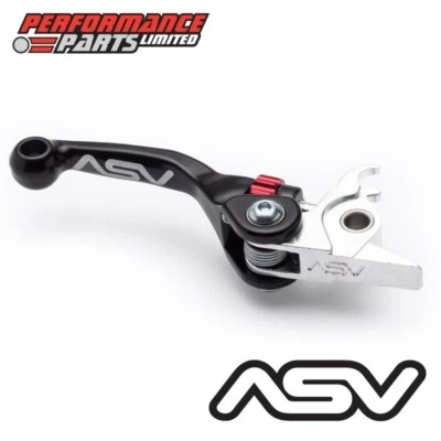 Palanca de freno delantera corta irrompible negra ASV F4 para KTM 300 SX 2002 Foto 1 de 4