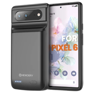 Funda de batería para Google PIXEL 6/6 PRO Banco de alimentación Cargador portátil Cubierta 10000 mAh Foto 1 de 4