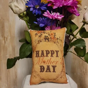 Happy Mothers Day Vintage Inspired Tuck Pillow Peg/ Door Hanger Country - Picture 1 of 2