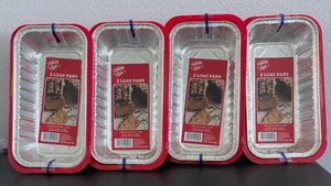 Aluminiumfolie volle Laibgröße Pfannen mit Deckel 4-2 Packungen (8 Pfannen) 8,7”x4,33”x2,28” - Bild 1 von 1