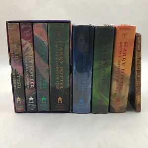 Harry Potter Book Set Hardcover Complete Set 1-7 & Beedle Bard J K Rowling Nice - Picture 1 of 24