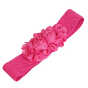 Cintura Larga Elasticizzata Con Motivo A Petali Di Rosa Per Donna Cintura ☆ - Imagen 1 de 20