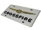 Chrome Chrysler Crossfire Logo Emblem Premium Steel License Plate with 3D Logo