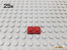 LEGO® 25Stk Platte Basic 1x2 dunkelrot 3023