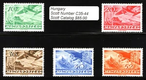 Ungarn Scott #C35-44 1936 Luftpostsatz - ***extrem schön postfrisch*** - Bild 1 von 2