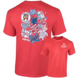 Southernology USA Patriotic Decals Comfort Colors T-Shirt - Picture 1 of 10