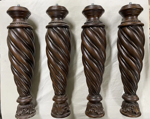 Table legs, Ornate, resin over wood Cover