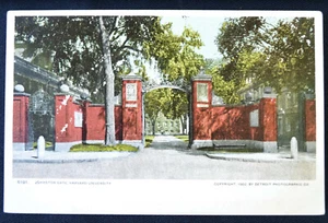 Tarjeta postal Johnston Gate Universidad de Harvard Cambridge Massachusetts MA PC 1902 - Imagen 1 de 1