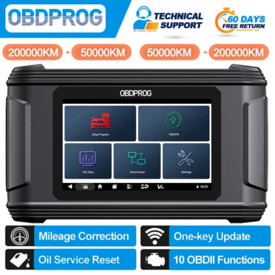 OBDPROG M500 Mileage Correction Odometer Adjustment Diagnostic Tool Oil Reset UK - Image 1 of 4