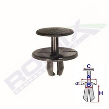 ROMIX clip C70415 for BMW for 5 sedan (E39) for 5 touring (E39) 19.6mm 8.4mm