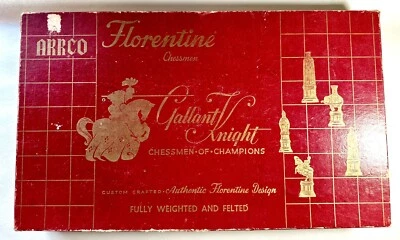 ARRCO Vintage Florentine Gallant Knight Chessmen Of Champions Set In Box - Image 1 of 4