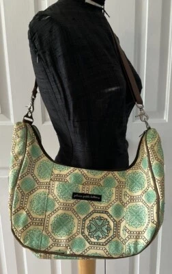 Petunia Pickle Bottom Touring Tote Diaper Bag Crossbody Beige/Teal ****READ - Image 1 of 4