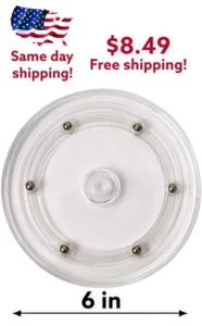 6 in clear Lazy Susan Turntable Acrylic table kitchen countertop Pantry Display - Picture 1 of 4