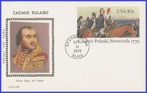 USA5 #UX79 U/A COLORANO SETA FDC Casimir Pulaski - Foto 1 di 1