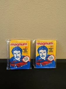 1983 Donruss Magnum PI TV Trading Cards Wax Pack ( Lot of 2 ) - Picture 1 of 2
