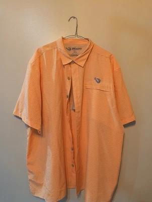 Ropa deportiva Mojo para hombre manga corta con botones - naranja/blanco - talla XXL - usada Foto 1 de 4