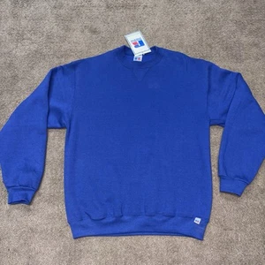 Vintage Russell Athletic Sweatshirt Youth Size XL Blue Crewneck USA Made MARKED - Picture 1 of 9