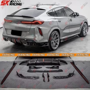 Real Carbon Fiber Hood Front Lip Rear Diffuser Bodykit For BMW X6M F96 2020-2023 - Picture 1 of 32