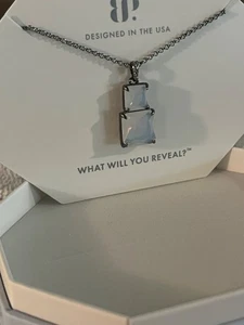 Bomb Party Necklace rbp7865 White Opal Hematite Plating - Picture 1 of 4