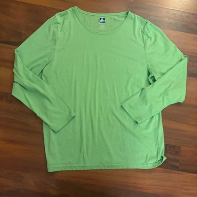Adar Green Long Sleeve T-Shirt Top 2XL/2XG - Image 1 of 2
