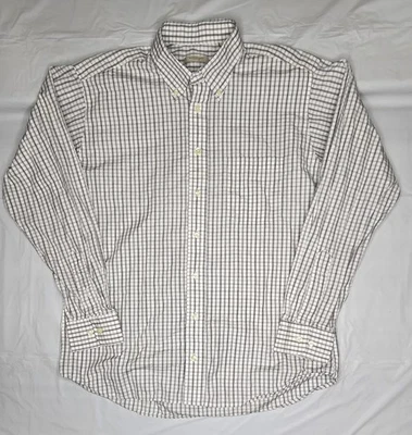 Burberry Men's Dress Button Down Plaid Shirt Size Large Made in USA - Image 1 of 4
