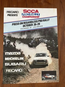 De colección 1989 SCCA Press On Regardless Championship PRO Rally Race AUDI Mazda - Imagen 1 de 10