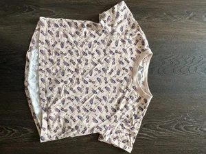 Nike Girls Youth Crop Top T-Shirt With Nike And Sunglasses Printed On It Size M - Picture 1 of 3