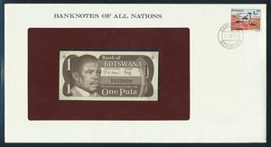 World: 1968-84 Banknote/Stamp Covers "SET 7 LUCKY NOS" Banknotes of all Nations - Bild 1 von 7