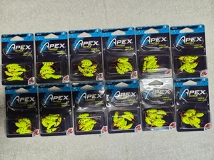 12 paquetes, plantillas flotantes Apex 1/0 Chartreuse AP-FJH10-14, ¡NUEVO! - Imagen 1 de 3