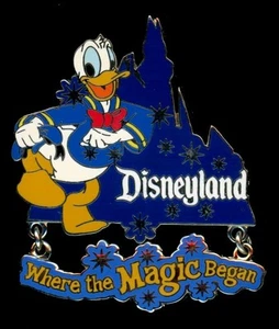 DLR Disneyland Donald Where the Magic Began Dangle 2001 Disney Pin 5281 - Picture 1 of 1