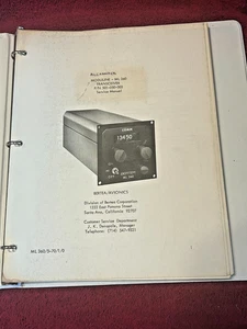 BERTEA/AVIONICS MODULINE-ML 360 TRANSCEPTOR P/N 501-050-003 MANUAL DE SERVICIO - Imagen 1 de 8