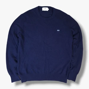 VINTAGE Thomas Burberry Knit Sweater Jumper Fits Medium M Mens Navy Lambswool - Picture 1 of 10