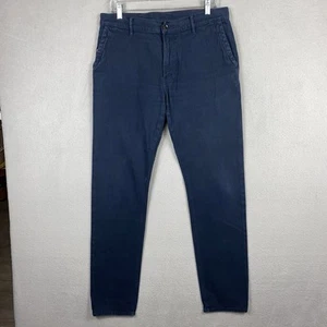 Raleigh Denim Martin 5 Pocket Jeans Mens Size 34x32.5 Blue Handmade in USA Taper - Picture 1 of 7