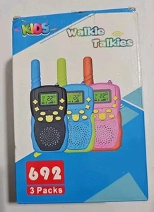 3 Pz 692 Walkie Talkie Bambini 2 Vie Radio Regali Giocattoli wifi Ricaricabile  - Foto 1 di 4
